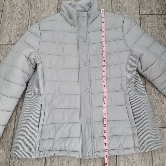 Time and Tru Soft Silver Puffer Jacket Women’s XL (16–18) - Picture 5 of 13